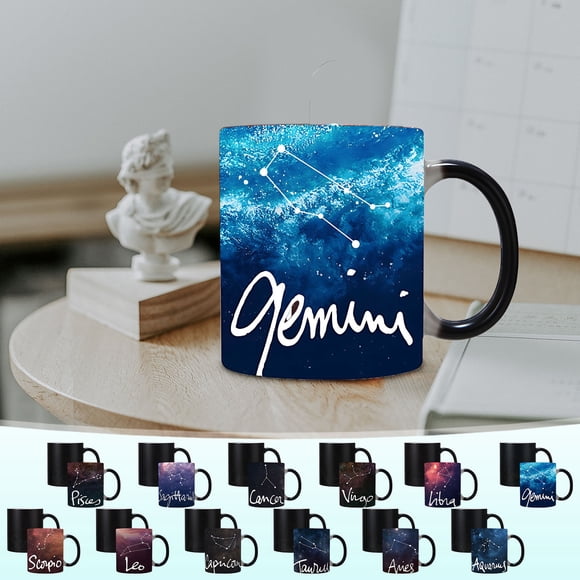 Iumwxz Coffee Cups Coffee Mugs Twelve Constellations Ceramic Color-Changing Cup Coffee Tea Cup Glass Cups K Ceramics Savings