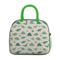 thumbnail image 2 of Womens LightBeige Cartoon Dinosaurs Silhouettes Pattern Lunch Box for Work,Insulated Lunch Bag for Women,Loncheras Para Mujer,Leakproof Adult Lunch Bag for Work,Beach,Travel,Picnic,Camping, 2 of 7