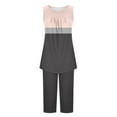 thumbnail image 4 of Sokhug Pajama Set for Women 2 Piece Lounge Set Sleeveless Tops and Shorts Soft Summer Sleepwear, 4 of 6