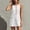 White, variant on QUNYINEY Sleeveless Summer Sundresses for Women Mini A Line Black Cotton Tank Dress Loose Fit Crew Neck Casual with Pockets Button Dresses