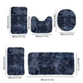 thumbnail image 2 of Bath Mats 5 Set, Bathroom Rugs for 5 Pcs Toilet Mats Universal Soft Water Absorption, Shower Mat Non Slip Thick Machine Washable Easy To Dry Dark, 2 of 9