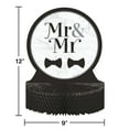 thumbnail image 2 of Party Central Pack of 6 Black and White Mr. and Mr. Wedding Centerpieces 12'", 2 of 2