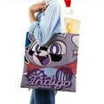 thumbnail image 4 of Indigo Park Bolso de tela con estampado de lienzo para mujer, bolsa de compras reutilizable y estética, con cremallera interior, regalo para mujer, 35 × 40 cm., 4 of 6