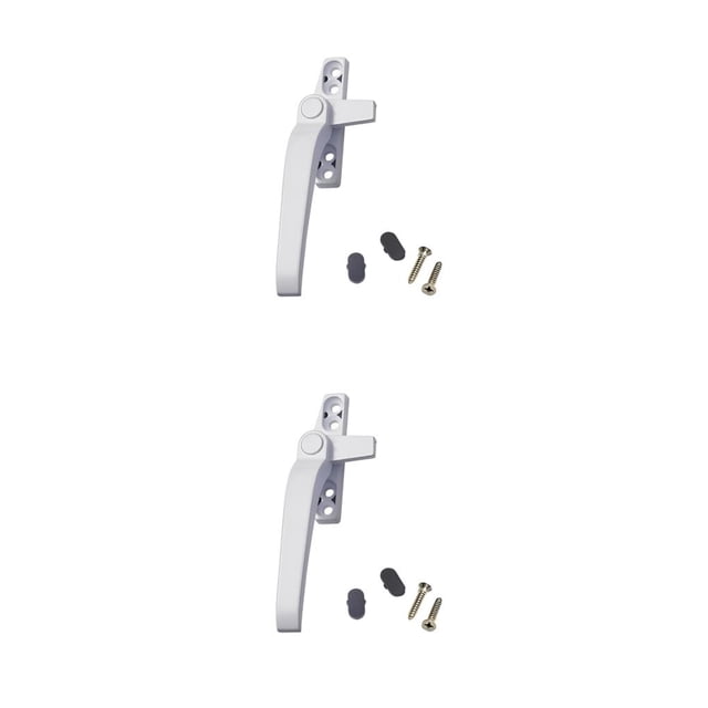 stanreset 1/2/3/5 Window Handle Home Hardware Lever Casement Locking Handles Convenience Balcony Handily Install Decorative Cap Gray Rustproof Left White 2PCS