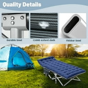 MOPHOTO XL Heavy Duty Folding Camping Cot, 75 Portable Folding Bed for Adults, Rollaway Bed Sleeping Cot with Pearl Mattress, Outdoor Camping Cot
