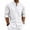 (New11)White, variant on Thousandth Men's Stand Collar Linen Long Sleeve Shirt Casual Breathable Button Up Shirt Slim Fit Vacation Outdoor Daily Outfit