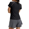 thumbnail image 5 of Womens Workout Tops Short Sleeve Crew Neck Yoga Pilates Breathable Athletic Gym Running Shirts Black, 5 of 6