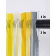 thumbnail image 6 of Yellow Gray White Curtains 54 Inch Length, Sheer Curtains for Bedroom Living Room Window Farmhouse Gradient Abstract Art Rod Pocket Voile Drapes Kitchen Curtains Small Half Window 52"x54" 2 Panels, 6 of 6