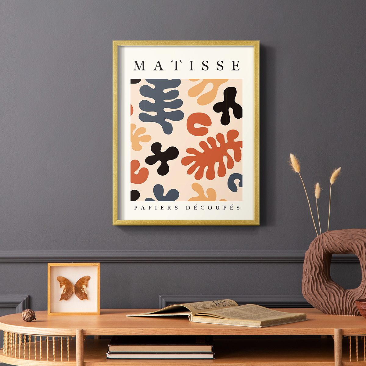 Matisse CDVI in Gold Solid Wood Framed Print No Nail Hanging
