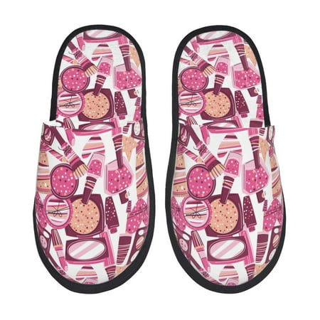 Balery Cute Girl Slient Indoor Furry Fleece Comfort House Shoes Soft Non-Slip Home Shoes Cotton slippers House Slippers-- Large