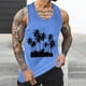 thumbnail image 2 of Camisetas de Tanque de los Hombres Tanque de los Hombres Incolor Gradiente de Impresión Cuello Redondo Correa Delgada Fuga Atrás Regular Casual Deportes Blusas de Tanque, 2 of 5