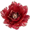 thumbnail image 3 of Northlight 20.75" Red Feather Peony Artificial Christmas Floral Pick, 3 of 4