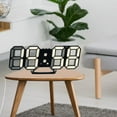 thumbnail image 4 of Reloj digital 3D LED despertador reloj de pared digital reloj estéreo, 4 of 5