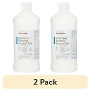 (2 pack) McKesson Isopropyl Rubbing Alcohol - First Aid Antiseptic, 16 oz, 1 count