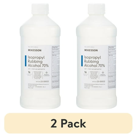 (2 pack) McKesson Isopropyl Rubbing Alcohol - First Aid Antiseptic, 16 oz, 1 count