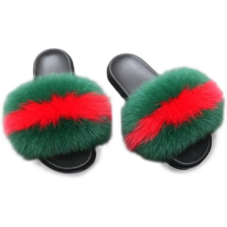 

Women s Fur Slides Furry Slide Sandal for Outdoor Fur Slippers