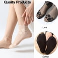thumbnail image 3 of 5 Pairs Lace Ankle Socks with Ruffle Thin Low Cut Non Slip Casual Socks for Summer for Teen Girls Women (Size 4-7), 3 of 6