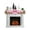 Pink, variant on Christmas Cats Mantel Scarf Fireplace Decorations for Living Room, XmasTree Winter Gifts Floral Pink Plaid Fireplace Mantel Scarf Cover Runner for Halloween/Thanksgiving/Christmas Decor 60"x17"