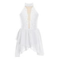 thumbnail image 2 of iiniim Kids Girls Figure Ice Skating Sparkle Sleeveless Gymnastics Leotard Ballet Lyrical Dance Dress White 8, 2 of 6