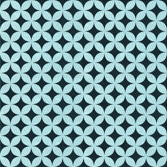 Ahgly Company Indoor Square Patterned Blue Jay Blue Area Rugs, 4' Square