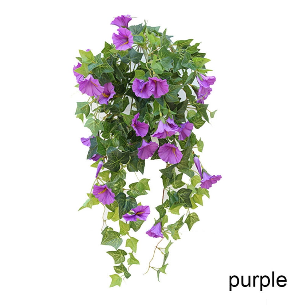 Home Wall Garland Fake Silk Morning Glory Artificial Flower Vine