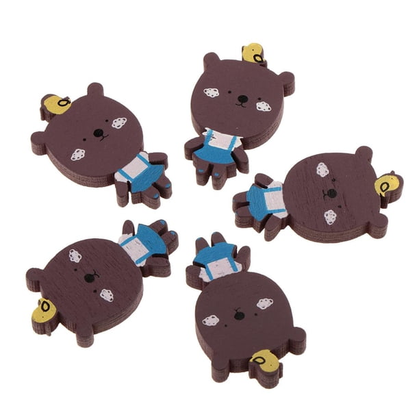 Juguetes de oso de dibujos animados, Piezas de madera, Rompecabezas de madera para bebés, Desarrollo de juguetes para bebés, Juguete educativo temprano, Juguetes de juego de imaginación