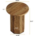 thumbnail image 2 of Tribesigns Round End Table for Living Room, Circle Side Table, Narrow Nightstand for Small Spaces, Living Room, Bedroom, 2 of 7