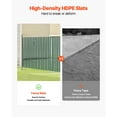 thumbnail image 2 of KFFKFF Privacy Slats with Bottom Lock, Single-Wall Vertical Slats for Chain-Link Enclosure, Dense HDPE Chain Link Slats, Perfectly Suited for 4' Tall Fence in Gardens, Farms, Sports Areas (Green), 2 of 9