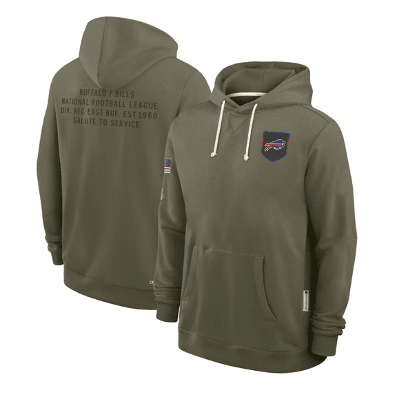 Buffalo Men Olive 2025 Salute to Service Club Fleece Game Day Hoodie