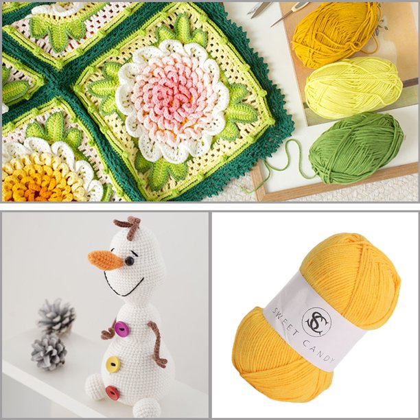 1 rollo de hilo para manualidades, 100 g, costura, bricolaje, hilo grueso para ganchillo (5) Ndcxsfigh Libre de BPA