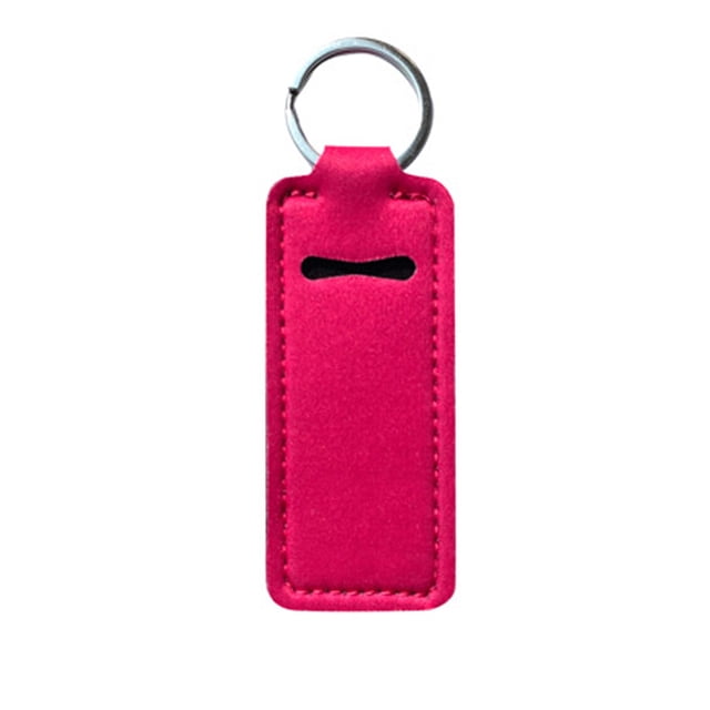Minnieouse Llavero Material de primera Diseño cuidadoso Portabotellas recargable Portátil Práctico Desinfectante Titulares Púrpura KH Maquillaje de labios Rosa roja C.G.