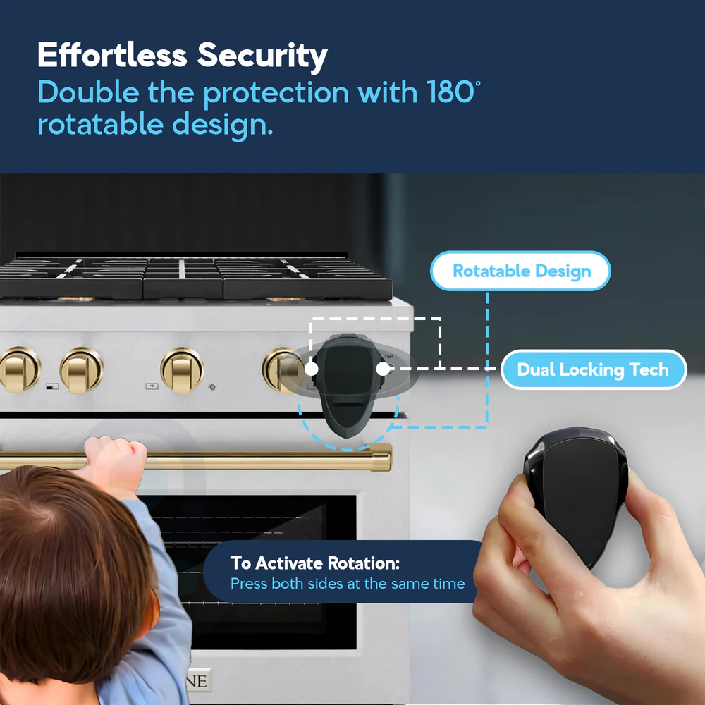 Baby Proof Me Heat-Resistant Oven Door Lock Black photo 2