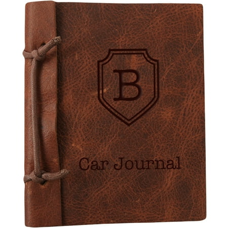 Antique Leather Journals - Custom Authentic Leather Car Journal, Large: 8.8