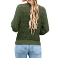 thumbnail image 5 of Hibeli Women Crochet Cut Out Cardigan Button Down Long Sleeve Crop Knit Cardigan, 5 of 5