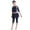 Navy, variant on Girls Swimsuits Full Coverage Swimwear For Long Sleeve Swim With Skirt Swim Dress Pool Beach Ocean Water Outfit Size 2-3 Years Black