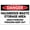 Warning Sign 4, variant on Danger Hazardous Voltage Overhead Keep Away Bilingual Spanish Sign - 8"x12" Outdoor Metal Sign for Business Workplace Office Home