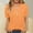 Orange, variant on YOTAMI Plus Size T-Shirts for Women - Solid Color Short Sleeve Button V-Neck T-Shirts for Everyday Summer Cotton Linen Comfy Shirts Black, Sizes S-3X