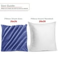 thumbnail image 3 of Nestl Velvet Throw Pillow Covers Solid Square Soft Decorative Pillow Cover for Sofa, 24" x 24", Calm Blue, Pack of 4, 3 of 8