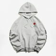 thumbnail image 2 of frariair Women's Rose for You Letter Rose Printed Long Sleeved Hoodie with Pockets Women S Sweatshirt Zip Hoodie Dress, 2 of 6