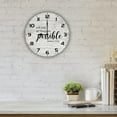 thumbnail image 2 of Christian Wall Clock With God All Things Are Possible Religious Family Clock Christian Gifts Religious Gifts Bible Verse Clock 10"x10" Silent Non-Ticking Clock Battery Operated, 2 of 5