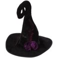 thumbnail image 4 of Sombrero de bruja con temática de Halloween, gorro de bruja duradero, suministros de Halloween, 4 of 5