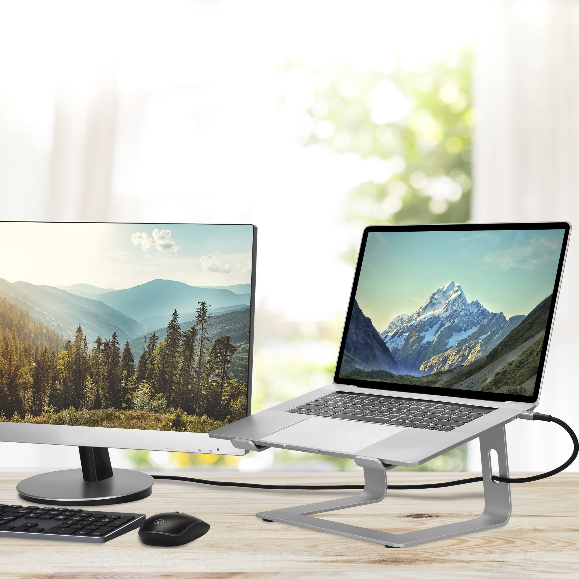 BONELK Elevate Stance Aluminum Riser Laptop Stand - Sliver
