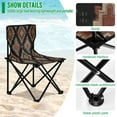 thumbnail image 4 of 600D Oxford Camping Chair Portable Foldable Chair Supports 220 lbs for Picnic, Fishing, Backpacking Earthy Tones Rhombus Shape, 4 of 8