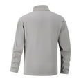 thumbnail image 5 of Miluxas Mens Fuzzy Fleece Sweatshirt Quarter Zip Pullover Long Sleeve Winter Fall Outdoor Warm Outerwear Gray XL(XL), 5 of 8