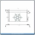 thumbnail image 2 of A/C Condenser for Ford Flex, Taurus / Lincoln MKT, MKS QL, 2 of 3