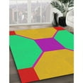 thumbnail image 2 of Ahgly Company Indoor Rectangle Patterned Green Abstract Area Rugs, 2' x 4', 2 of 6