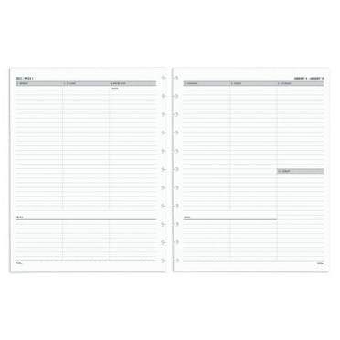 TUL® Discbound Weekly/Monthly Refill Pages, 8-1/2" x 11", January To December 2021, TULLTFLR-UTIM-RY