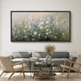thumbnail image 2 of Large Framed Canvas Print Modern Dark Floral BouquetWall Art Decorative Ready to Hang Painting for Living room Bedroom 60x30 inches Black Frame, 2 of 9