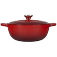 thumbnail image 4 of Horno holandés Le Creuset Signature de hierro fundido de 7,5 cuartos de galón, color cereza, 4 of 5