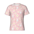 thumbnail image 4 of Vsdgher Rabbit Sunflower Print Men's Dry Fit Mesh Athletic Shirts Moisture Wicking Tennis T-Shirt Tops, 4 of 9
